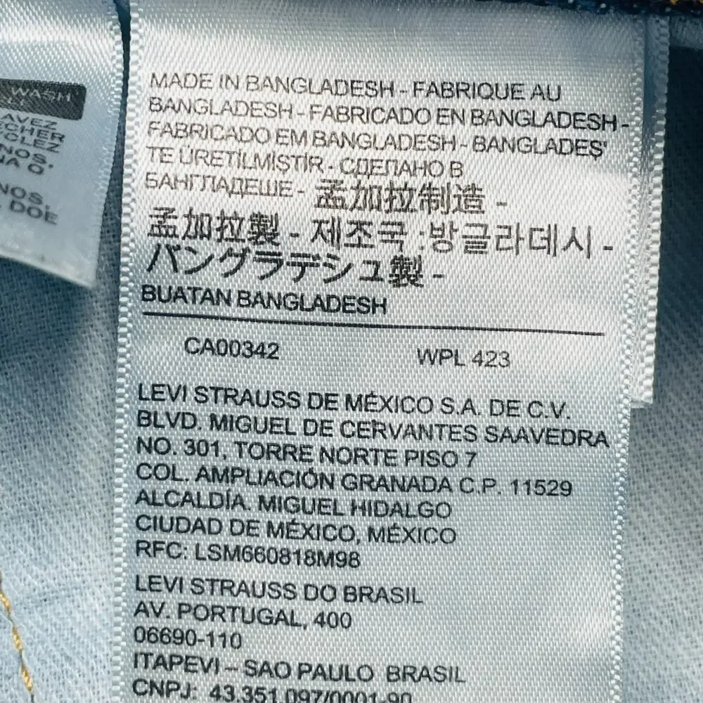 Levi's Jeans Mens 505 Regular Straight Jeans Men 40x32 Medium‎ Wash Blue Denim